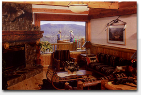 Cabin with radiant heated floors.