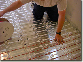 HeatShield floor heating installation.