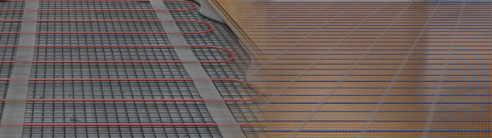 Electric radiant floor heating banner.
